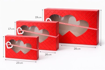 صندوق هدايا 3 قطع بأحجام مختلفة.